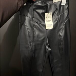 Zara Black Leather Leggings